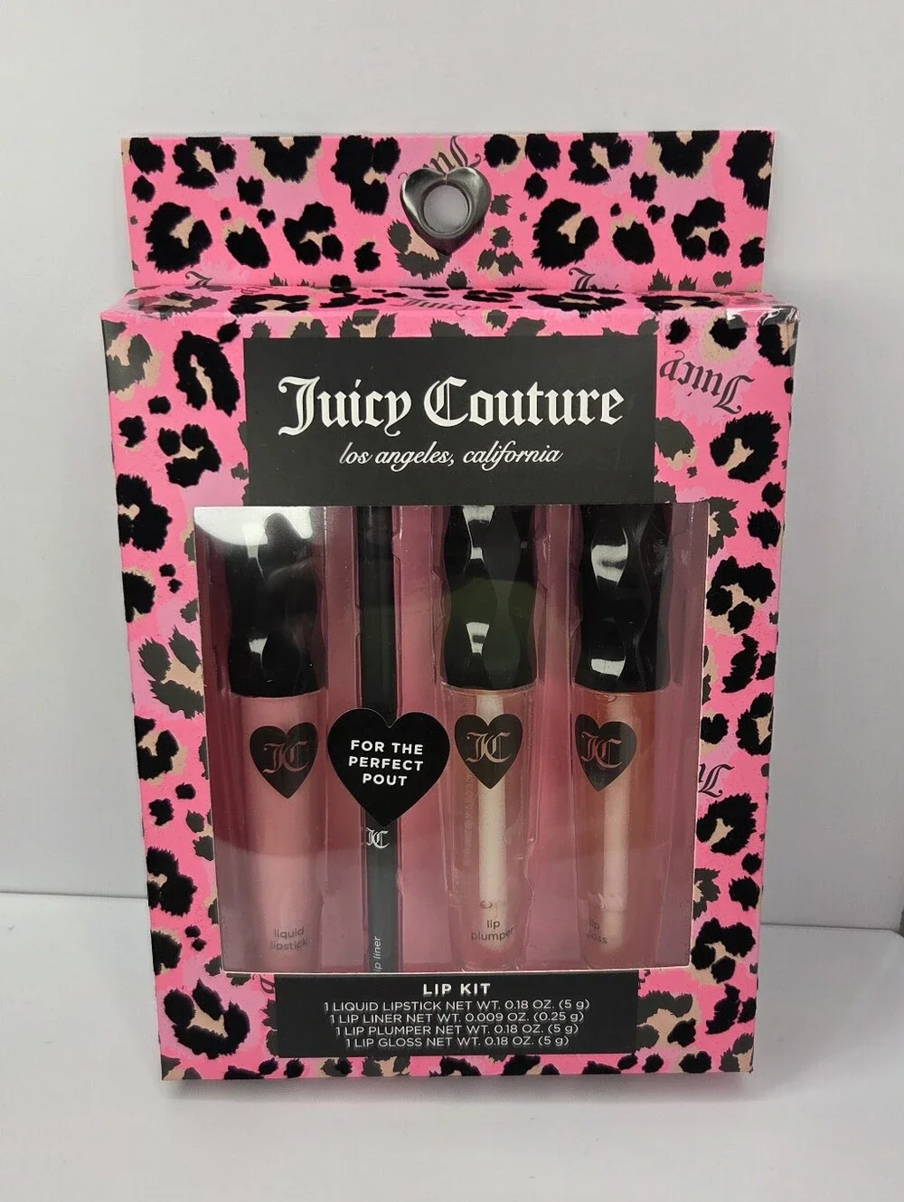 💕▪️Juicy Couture▪️ Pink Lip Kit with Gloss, Liner & Plumper Set Of 4 Pieces